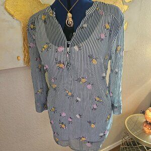 Torrid striped sheer top